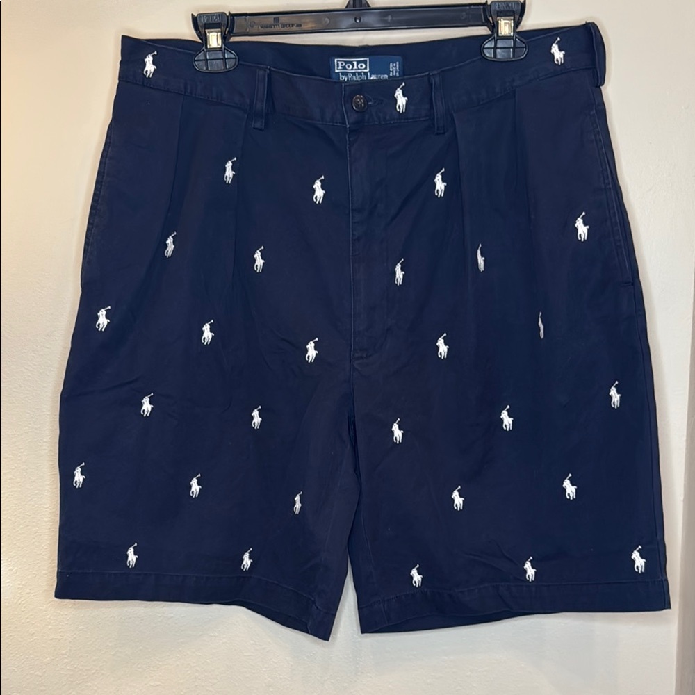 Polo by Ralph Lauren Tyler Navy Logo Shorts - size 35 waist - Picture 1 of 11